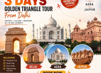 Golden Triangle Tour 3 Days – Delhi Agra Jaipur Tour Package
